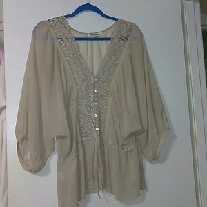 Blouse beige, elegant 👚